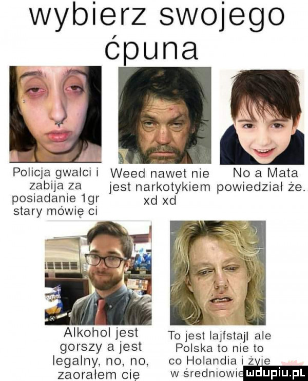 wybierz swojego ćpuna. l   policja gwaicu i weed nawet nie no a mata zabija za jest narkotykiem powiedział że. posiadanie  gr xd xd stary mówię ci alkohol jest to jest iaitstajl ale gorszy a jest polska to me to legalny no no. co holandia ż e zaoralem cię w sredmoww
