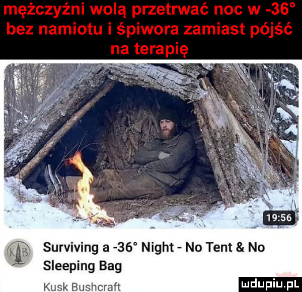 i surviving a    night no tent no sleeping bcg kask bushcraft ndupiu pl