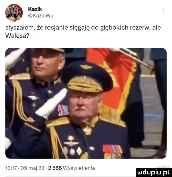 słyszałem że rosjanie sięgają do głębokich rezerw ale wałęsa