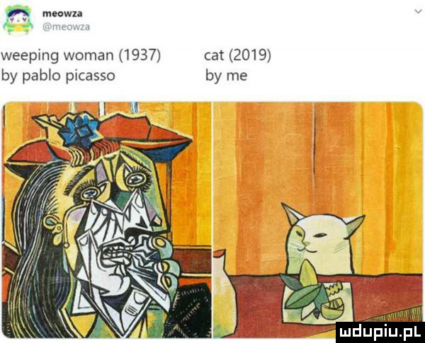 weeping wiman      cat      by pablo picasso by me w r