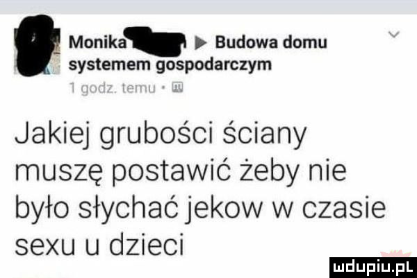 monika. budowa domu systemem gospodarczym jakiej grubości ściany muszę postawić żeby nie było słychać jekow w czasie sexu u dzieci