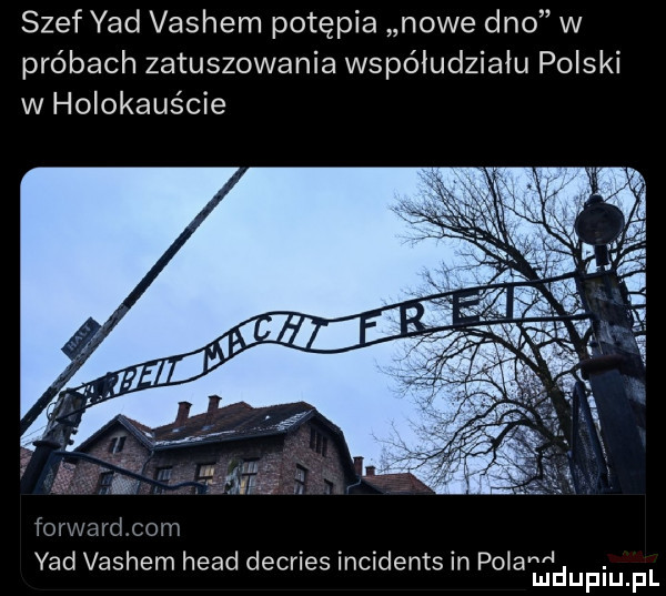 szef yad vashem potępia nowe dno w próbach zatuszowania współudziału polski w holokauście tom fi icom vcd vashem hiad decries incidents in pogan. mduplu pl