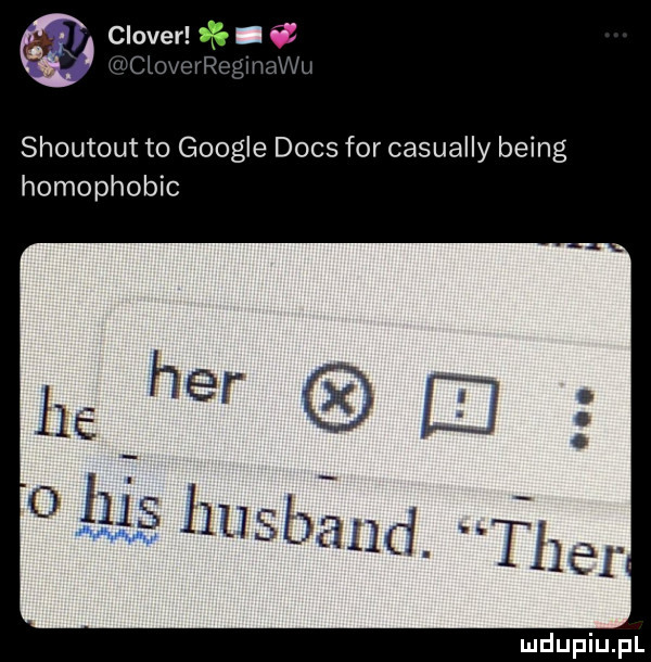 shoutout to google docs for casually being homophobic