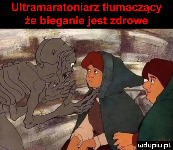 ultramaratoniarz tłumaczący że bieganie jest zdrowe