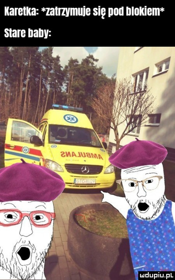 karetka zatrzvmuie się pon makiem stare hany
