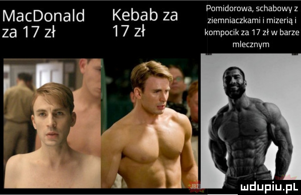 macdonald kebab za pomidomwa schabowyz ziemniaczkami i mlzeną i za    zł    zł kompnmk za    znwbarze mrecznvm.  . abakankami a i. j