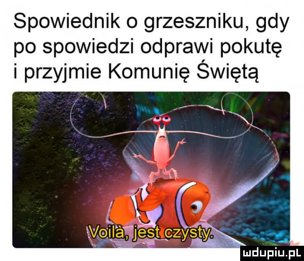 spowiednik o grzeszniku gdy po spowiedzi odpravyi pokutę i przyjmie komunię spiętą