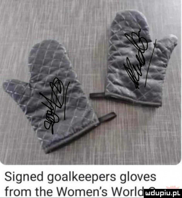 signed goalkeepers gloves from tee wojen s woal o human