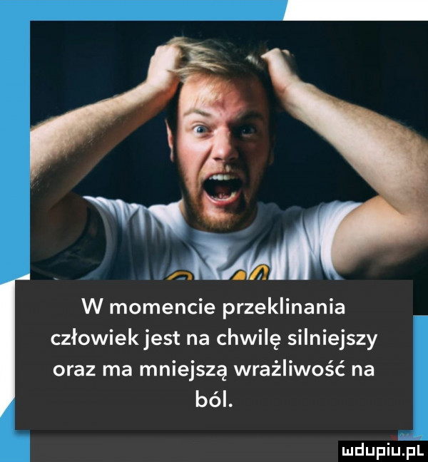 wm     a.   w momencie przeklinania człowiekjest na chwilę silniejszy oraz ma mniejszą wrażliwość na ból