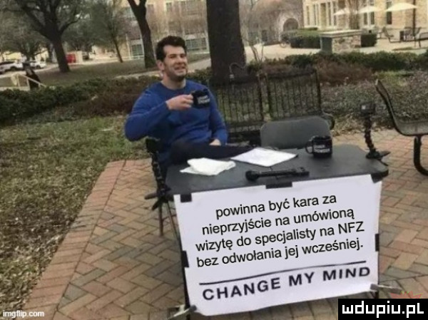 w na być kara za umówioną wizytę do specjalisty na nfz bez odwolania  e wcześniej. i ij iu