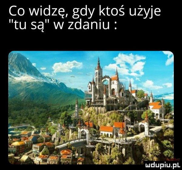 co widzę gdy ktoś użyje tu są w zdaniu mhupiupl