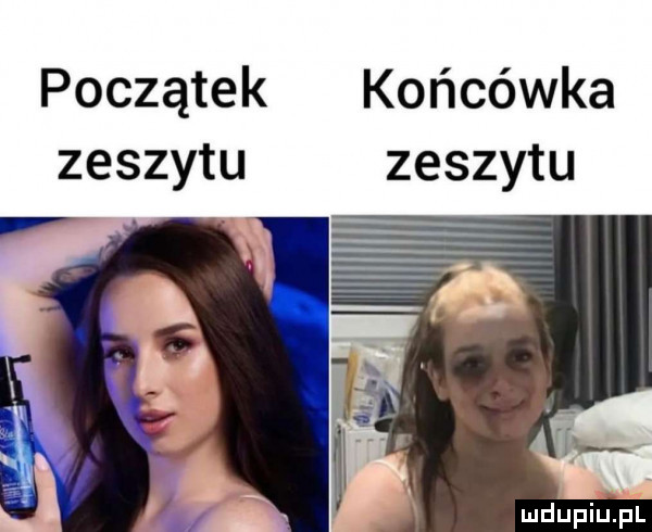 początek końcówka zeszytu zeszytu