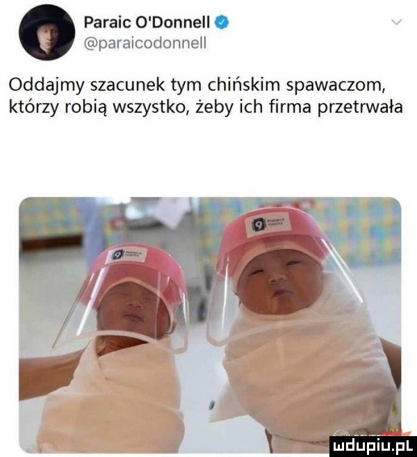 parnic o donnell. paraicodonnell oddajmy szacunek tym chińskim spawaczom którzy robią wszystko żeby ich firma przetrwała mﬂﬁﬁiipl