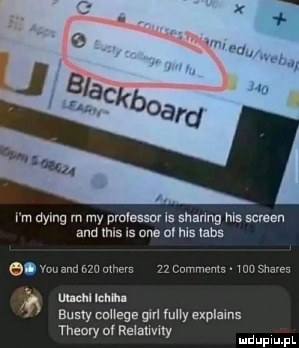 i m dying rn my professor is sparing his screen and tais is one of his lais  . y-u and     others    comments     shares umchl ichlha busty college gill fuldy explains theory of relativity ludupiu pl