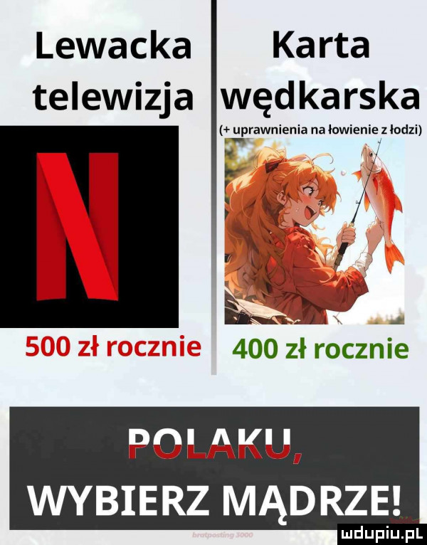 lewacka karta telewizja wędkarska uprawnienia nalowienie zlodzi.       zł rocznie polaku wybierz mądrze