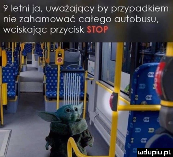 letni ja uważający by przypadkiem nie zahamować całego autobusu wciskając przycisk o