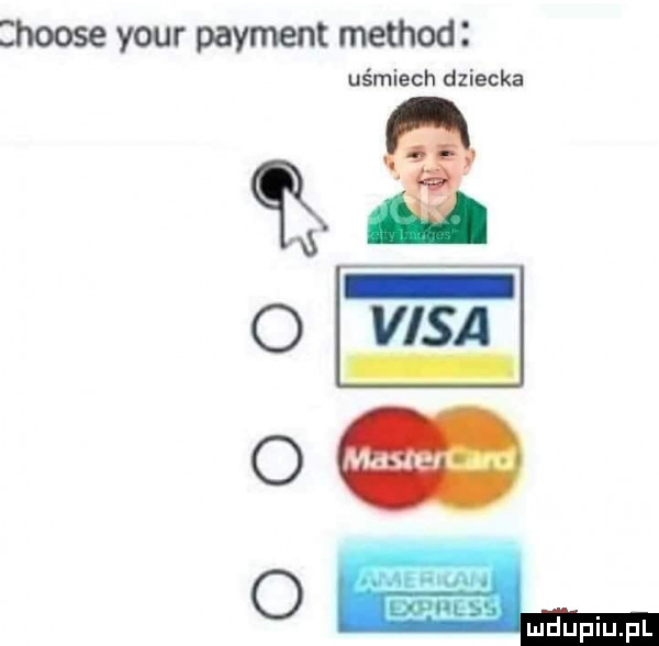 choose your payment method uśmiech dziecka