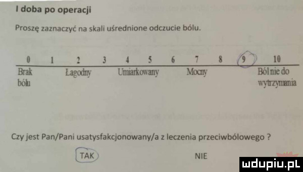 doba pa operacji proszę zbm uzyc na gm usredmone oduucle bólu n x a   s s   m brak lagann mm mv mocą ból mc do but mmm czy jest pan pam usatysfakqonowany a z leczema przeuwbólowegn jak m