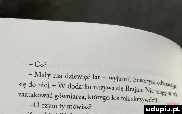 co maly ma dziewięć lat wyjaśni seweryn się do niej. w dodatku nazywa się brajan. nie zaatakować gówniarza którego ios tak skrzywd odwracąmi mag o uk zil. o czym ty mówisz