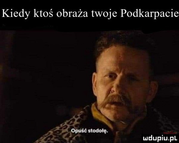 kiedy ktoś obraża twoje podkarpacie