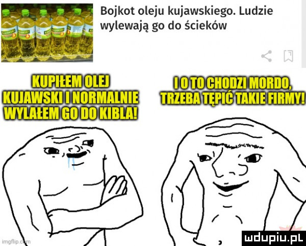 bojkot oleju kujawskiego. ludzie weg wylewają go do ścieków. abakankami