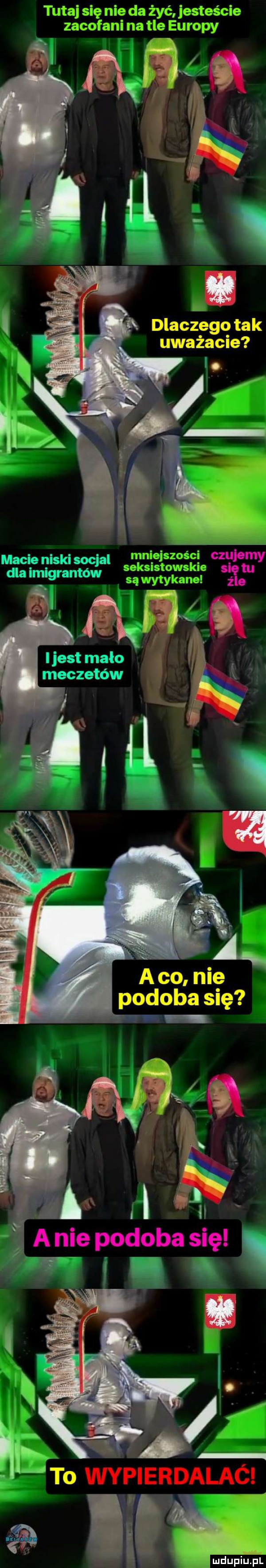 macie niski socjal       xi dla imigrantów h i jest mało meczetów n pf