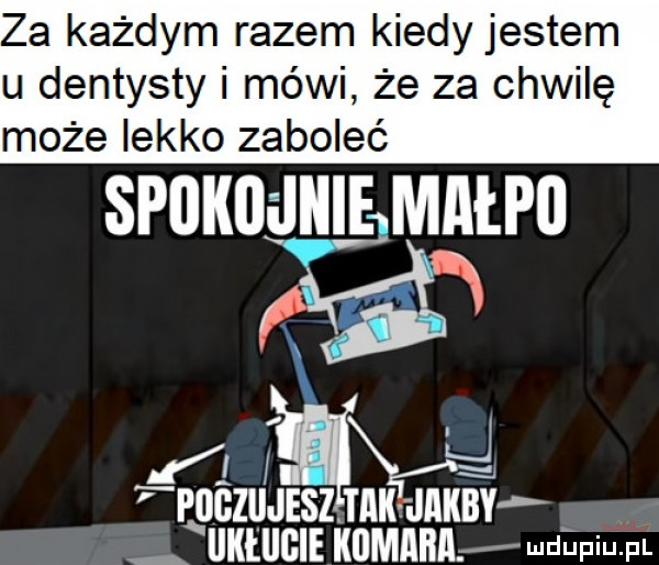 za każdym razem kiedy jestem u dentysty i méwi że za chwilę może lekko zaboleć spokośnłmałpu a  fogzuęaklj jakby iikeiigie kumabil f mdupiu pl