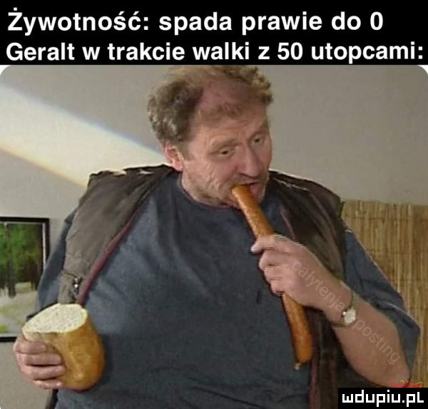 żywotność spada prawie do   geralt w trakcie walki z    utopiami