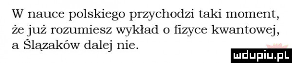 w nauce polskiego przychodzi taki moment że już rozumiesz wykład o fizyce kwantowej a ślązaków dalej nie