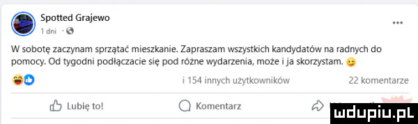 sputted grajewo c w saum urzynam sprzątać mreszkame zapraszam wszystkkh kandydatów na vadnyzh da pomocy oo lygodm pomaczane swe ooo rozne wydarzema. moze a skorzystam. abakankami    v   nu w mam kc w db luhm w q komcmmz mz