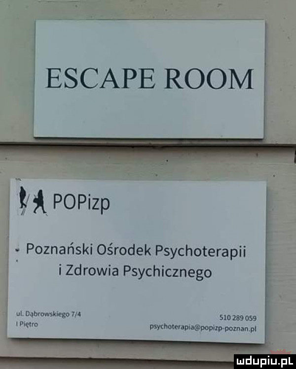 escape rwom m popizp. poznański ośrodek psychoterapii i zdrowia psychicznego quvukamgowl mg o             psytholorupla   nllp pom m mhupiujil