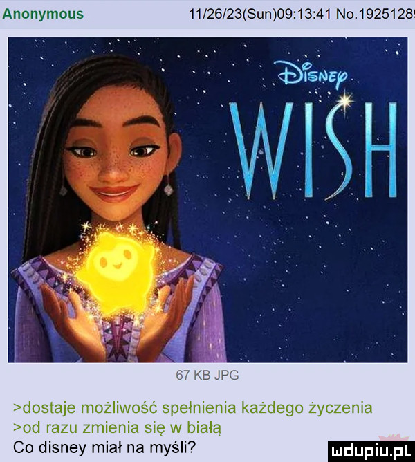 anonymous          sun          no         gt ke jpg dostaje możliwość spełnienia każdego życzenia od razu zmienia się w białą co disney midi na myśli