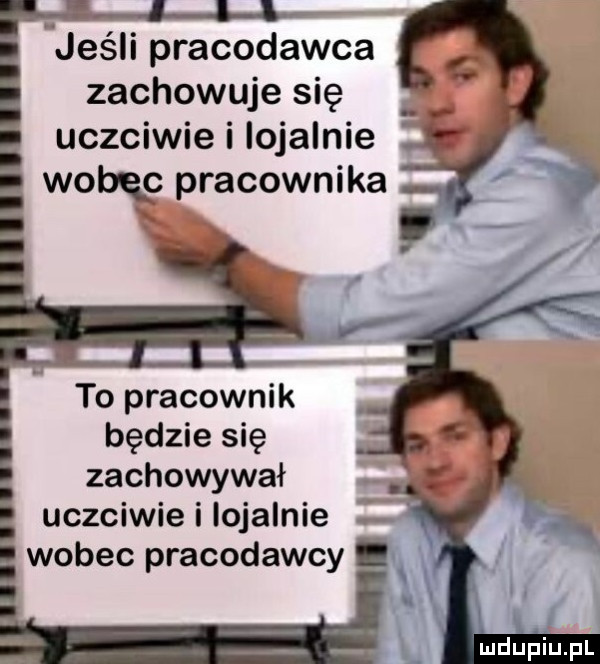 jeśli pracodawca zachowuje się uczciwie i lojalnie woch pracownika x to pracownik będzie się zachowywał uczciwie i lojalnie ż wobec pracodawcy