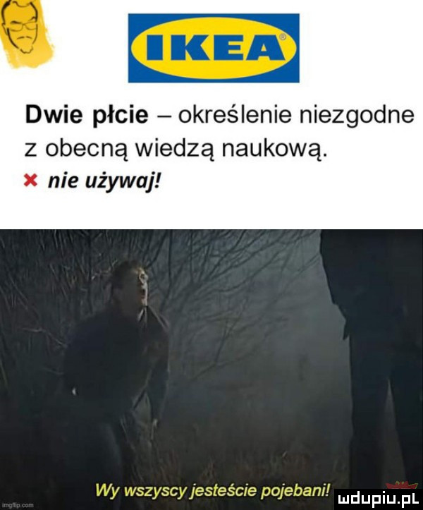 dwie płcie określenie niezgodne z obecną wiedzą naukową. x nie używaj