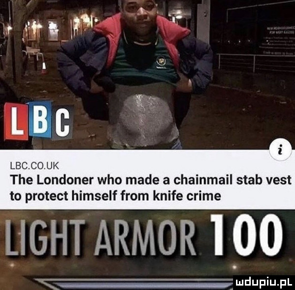 lec co u  tee londoner who made a chainmail saab vent to protest himself from knife crime light armor     xx