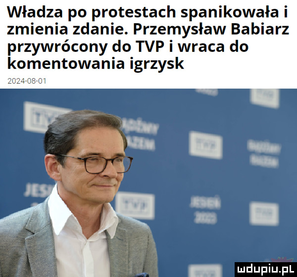 władza po protestach spanikowała i zmienia zdanie. przemysław babiarz przywrócony do tvp i wraca do komentowania igrzysk dam u nas. m