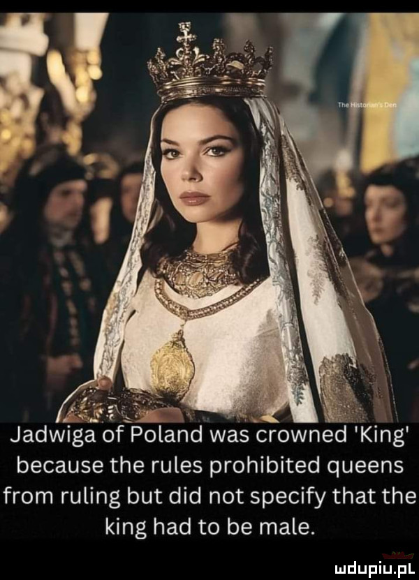 jadwiga of poland was crowned king because tee rules prohibited queens from reling but ddd not specify trat tee king hdd to be male