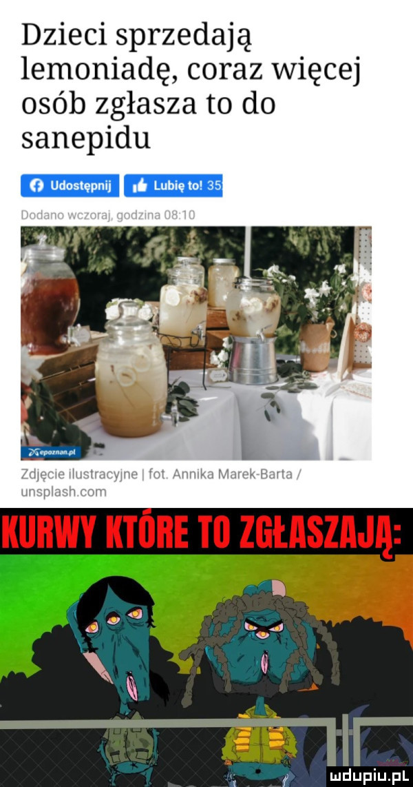 dzieci sprzedaja lemoniadę coraz więcej osób zgłasza to do sanepidu m