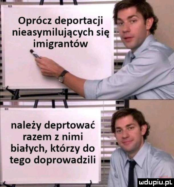 oprócz deportacji nieasymilujących się imigrantów należy deputować razem z nimi białych którzy do tego doprowadzili ą