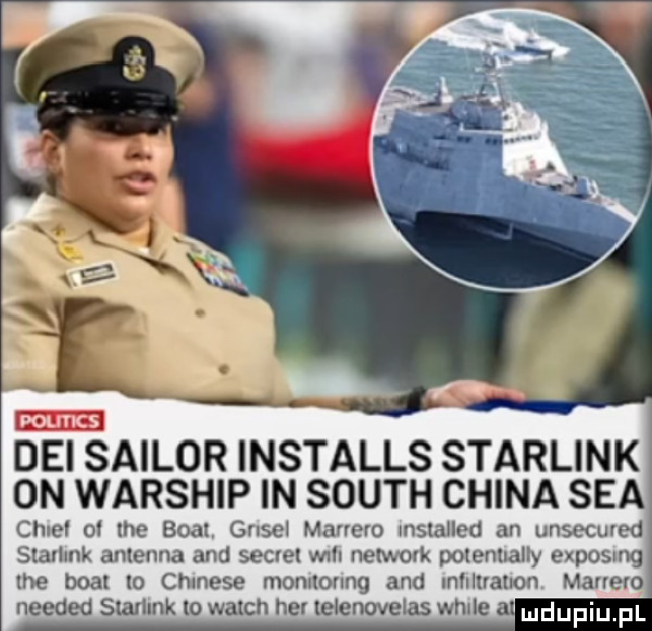 ńei sjailor installs starlink on warship in south china saa cam ol tee beat gnscl marrero mslalled an unsecured slauhnk antenka and sekret wm network polenually exposmq me boa lo chinese monllonng and inhluauon manem needed      an   wajch hel ielenovelas wale