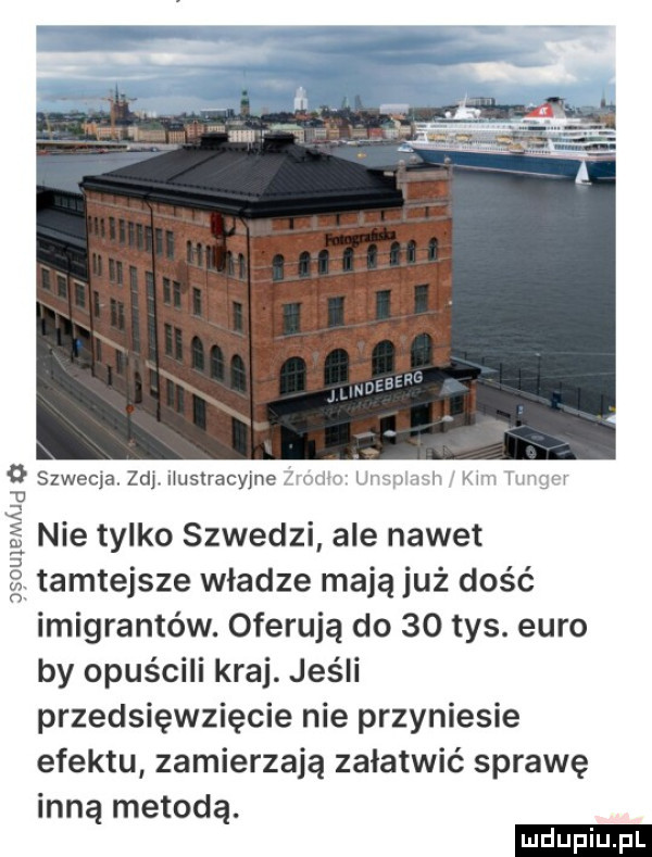 u  em aid q szwecialdiliustracyjne i i nie tylko szwedzi ale nawet tamtejsze władze mają już dość imigrantów. oferują do    tys. euro by opuścili kraj. jeśli przedsięwzięcie nie przyniesie efektu zamierzają załatwić sprawę inną metodą. d uplu pl