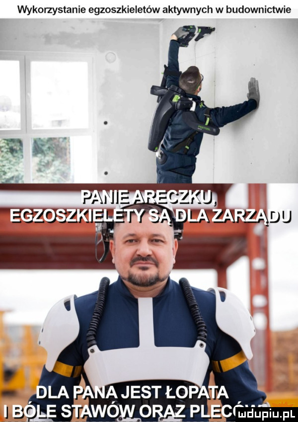 wykorzystanie egzoszkieletów aktywnych w budownictwie rządu