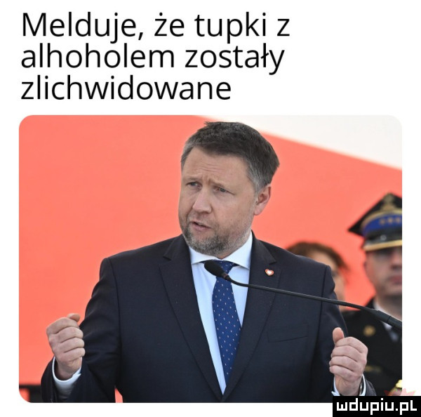 melduje że topki z alkoholem zostały zlichwidowane