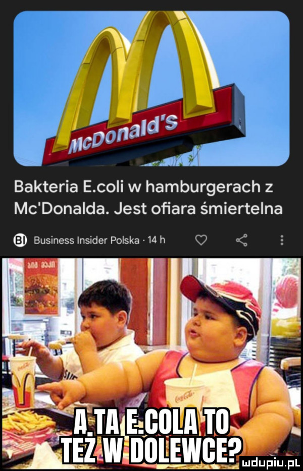 bakteria e co i w hamburgerach z mc donalda. jest ofiara śmiertelna business insider polska    h a ﬂtﬂteaﬂﬂlﬂhl w ie  w nglech  ludupiu. pl