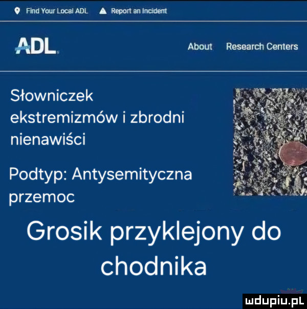 thvmulmalam a hammam aol ablu research gamers słowniczek ekstremizmów i zbrodni nienawiści podtyp antysemityczna przemoc grosik przyklejony do chodnika