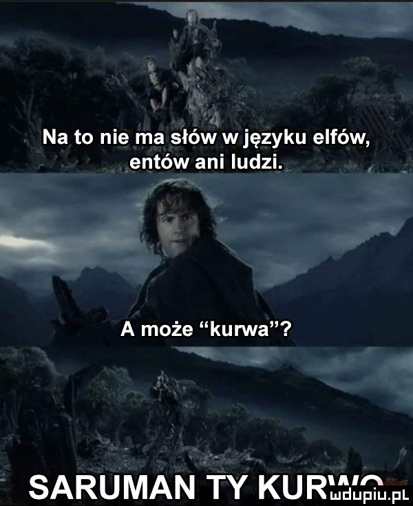 na to nie ma słów wjęzyku elfów entów ani ludzi. z a może kurwa saruman ty ku mmm