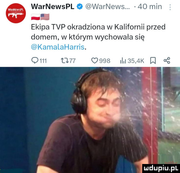 warnewspl warnews.    min ekipa tvp okradziona w kalifornii przed domem w którym wychowała się om