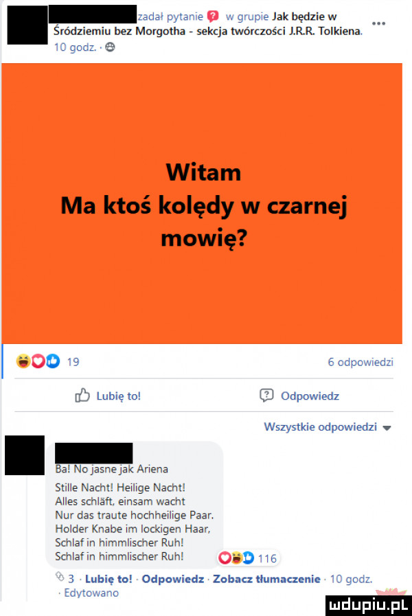 srodzlemlu bez morgotha sekcja twórczości jar. tolkiena w mkwew wi am ma ktoś kolędy w czarnej mówię o   etdocwed ec lunięto odpowiedz wszystkie odpowiedz v. baw nc las velak agema sw  nacﬂ hemie nacht a ihs sc v aﬁ emsem wecwl nw das aule cc nemie piar hc div kube m cwgen huan mm a mm n wscne rm scam hmmsmevkm an we   lubię łe odpowiedz zobaczﬂumaczenie etmcwa c