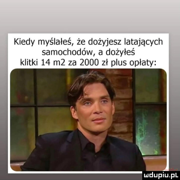 kiedy myślałeś że dożyjesz latających samochodów a dożyłeś klitki    m  za      zł plus opłaty