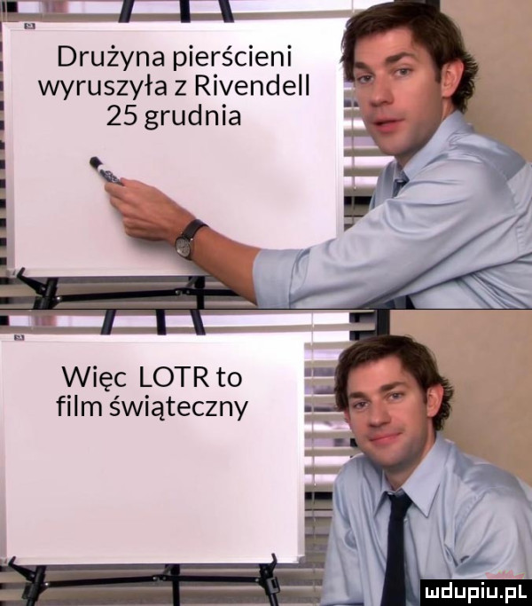 drużyna pierścieni wyruszyła z rivendell    grudnia więc lotr to film świąteczny